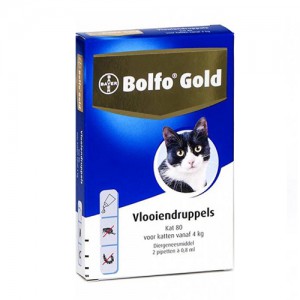 Bolfo Gold vlooiendruppels kat >4kg