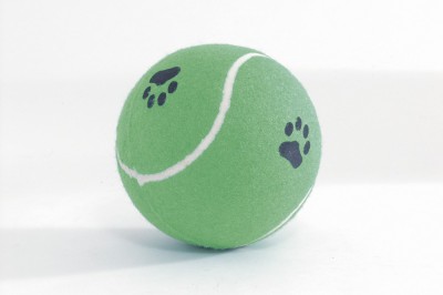 Beeztees Tennisbal met Voetopdruk Groen 10 cm