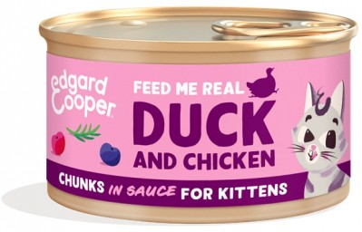 Edgard & Cooper Chunks Kitten Duck & Chicken 85 gram