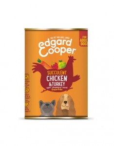 Edgard & Cooper graanvrij met kip & kalkoen blik 400g	