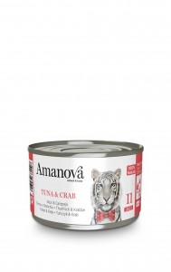 Amanova natvoer tuna & crab  in jelly 70 gram