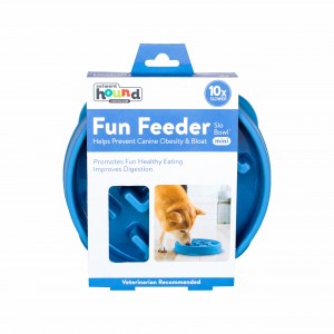 Outward Hond Fun Feeder Slo Bowl Blue Small/ Medium