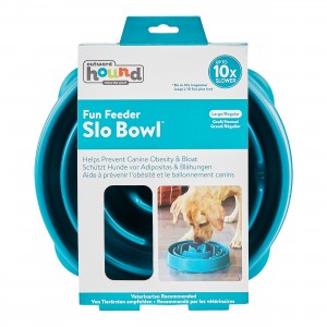 Outward Hound Fun Feeder Slo Bowl Teal large