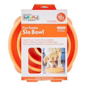 Outward Hond Fun Feeder Slo Bowl Orange large