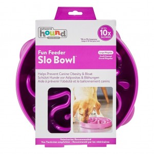 Outward Hound Fun Feeder Slo Bowl purple large