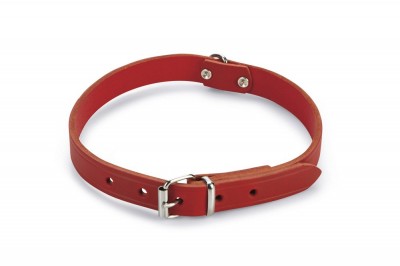 Beeztees halsband zacht leer rood diverse maten