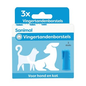 Sanimal vingertandenborstel 3 stuks