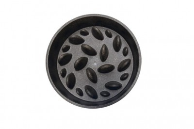 Designed by Lotte anti schrokbak Pom Bamboo grijs 21 cm