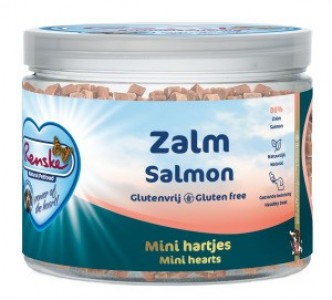 Renske gezonde beloning mini hartjes hond zalm 100gr