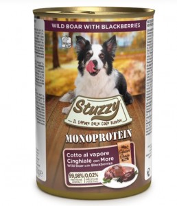 stuzzy hond monoprotein everzwijn met blauwebessen